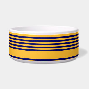 Écuelle Marine bleu et jaune soleil cinq bandes motif