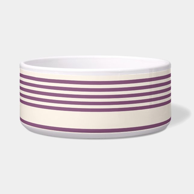 Écuelle Mauve violet beige cinq bandes motif (Devant)