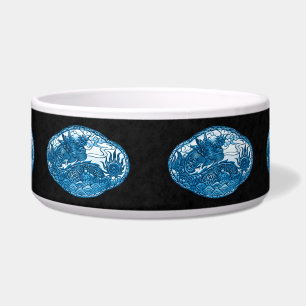 Écuelle Médaillon de dragon bleu turquoise