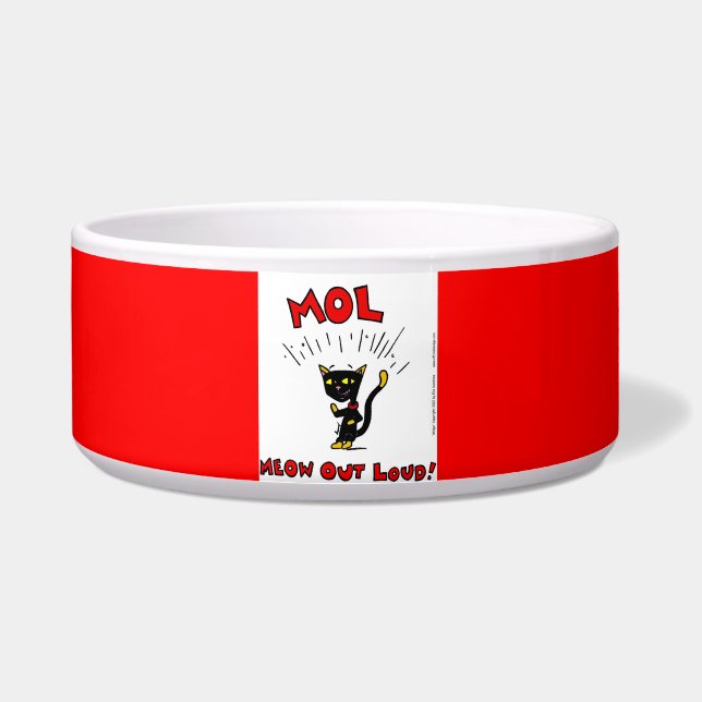Écuelle Mel "MOL : MEOW OUD LOUD" Pet Bowl (Devant)