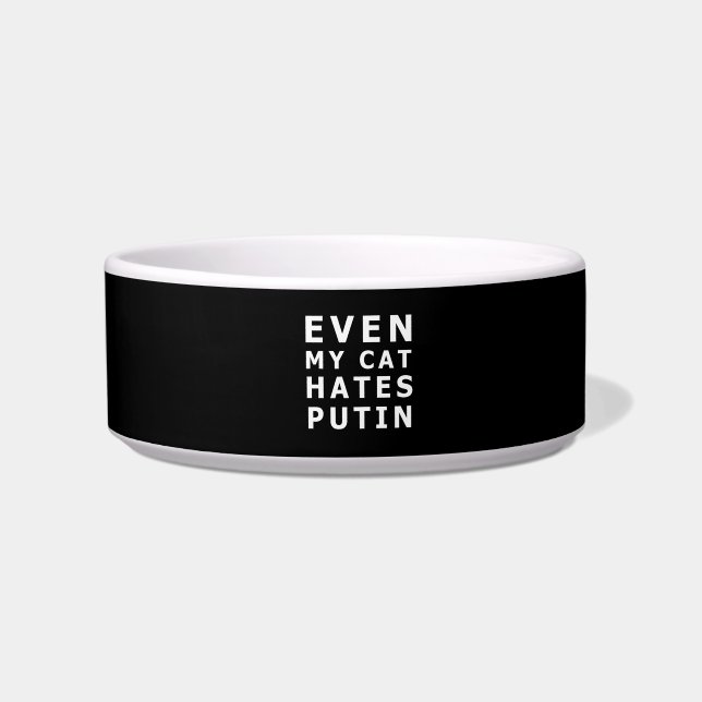Écuelle Même mon chat déteste poutine (Devant)