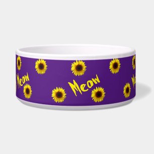 Écuelle Meow Meow - Sunflowers Pet Bowl