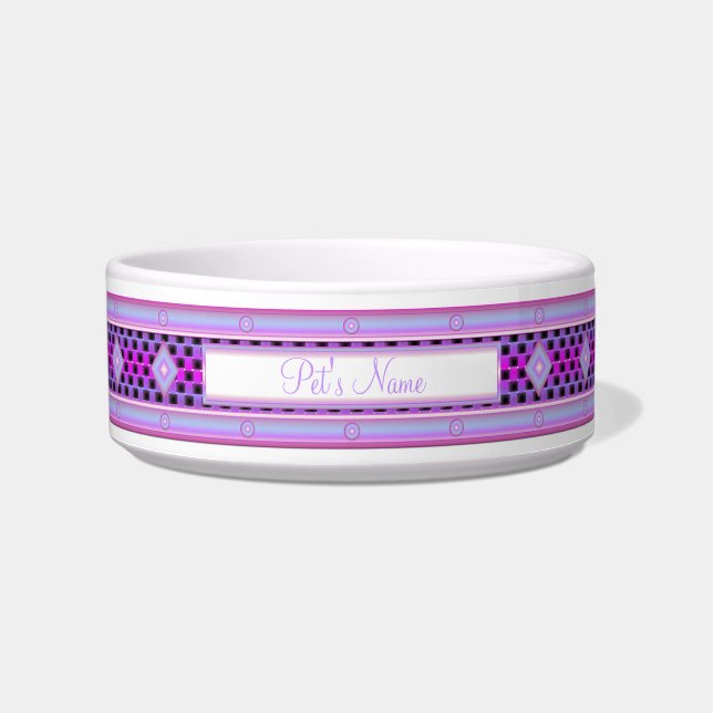 Écuelle Métallic violet avec des carrés noirs (Devant)
