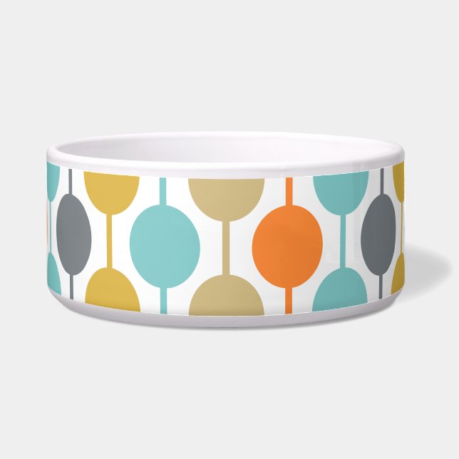 Écuelle Mid-Century Modern Retro Geometric Circles Pattern (Devant)