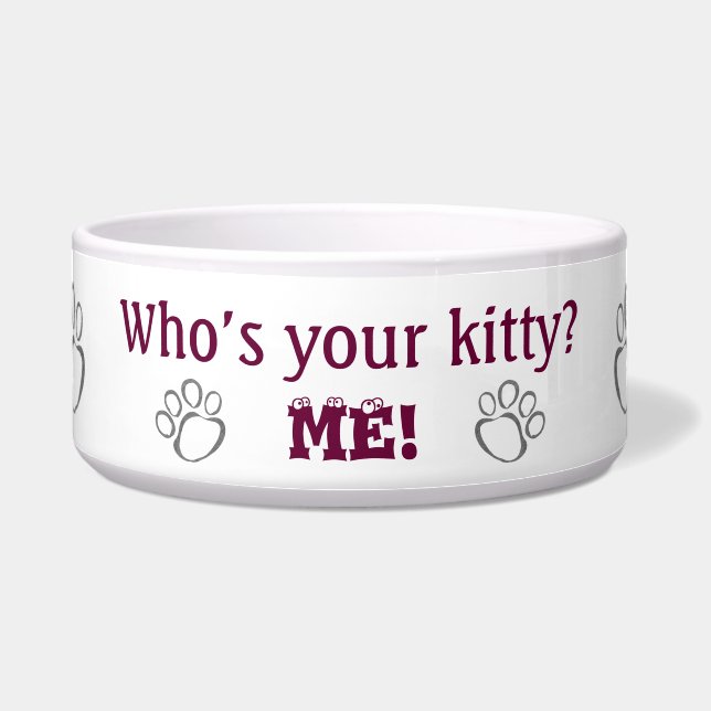 Écuelle Mignon Qui est votre chat (Devant)