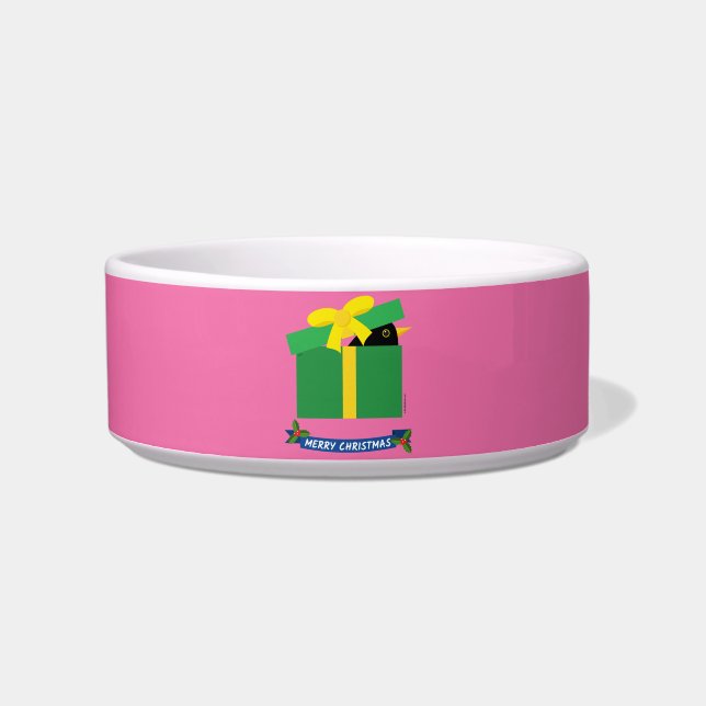 Écuelle Mignonne Oiseau-Noir En Sortant D'Une Boîte Cadeau (Devant)