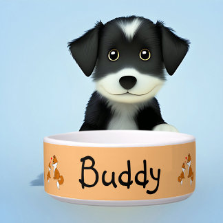 Écuelle Mignons renards aux coeurs, dessinés à la main