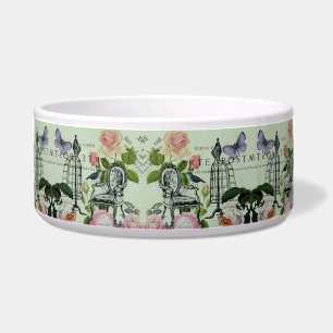 Écuelle minder vintage french rose butterfly paris