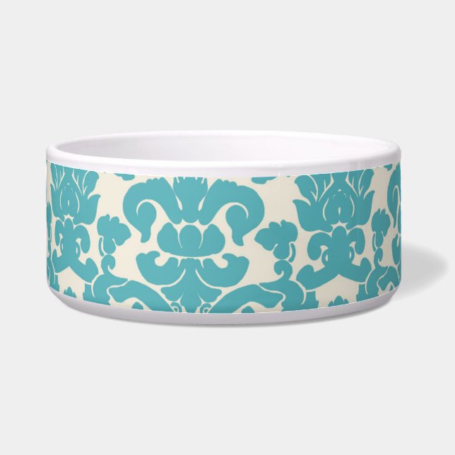 Écuelle Modèle Damas, Damas bleu, Damas français (Devant)
