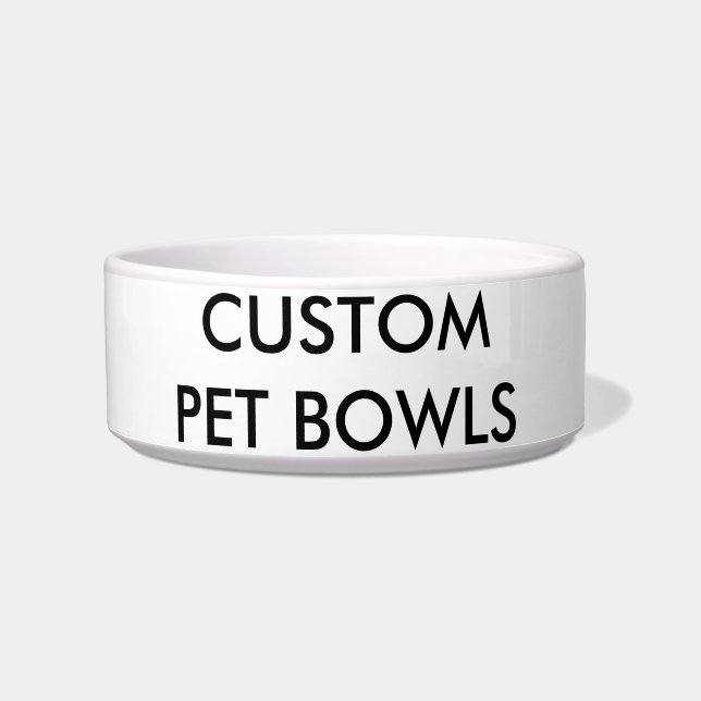 Écuelle Modèle de blanc de cuvette de chien personnalisé (Devant)