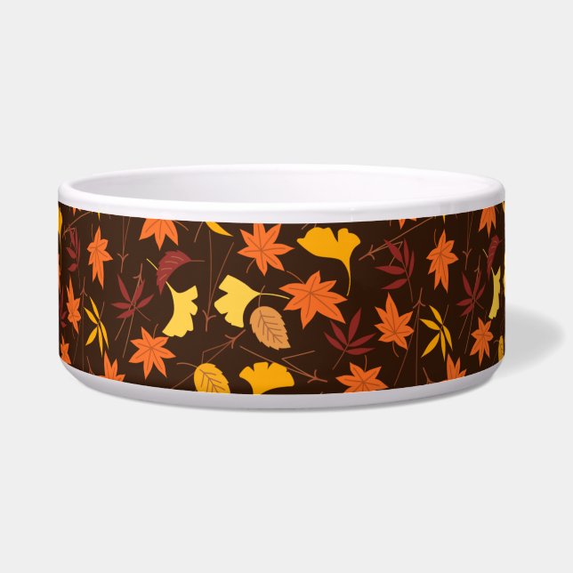 Écuelle Modèle de feuilles d'érable d'automne de Thanksgiv (Devant)