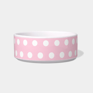 Écuelle Modèle de pois rose et blanc