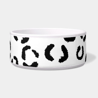 Écuelle Modèle noir et blanc d'empreinte de léopard