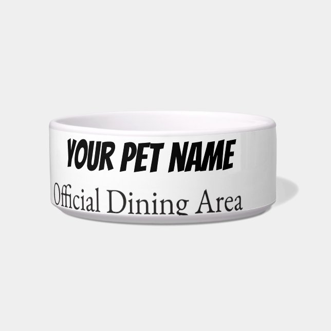 Écuelle Modern Personalized Pet bowl | Custom Name Dog (Devant)