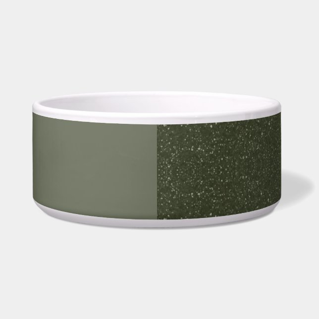 Écuelle Moderne Split Moss Green Céramique Pet Bowl - Cust (Devant)