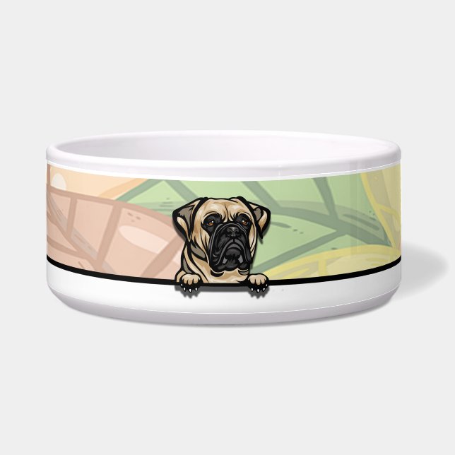 Écuelle Molosse bouledogue mignon qui regarde, nourriture  (Devant)
