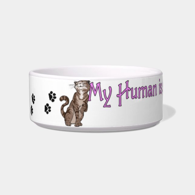 Écuelle Mon humain est si mignon, bol pour chat (Gauche)