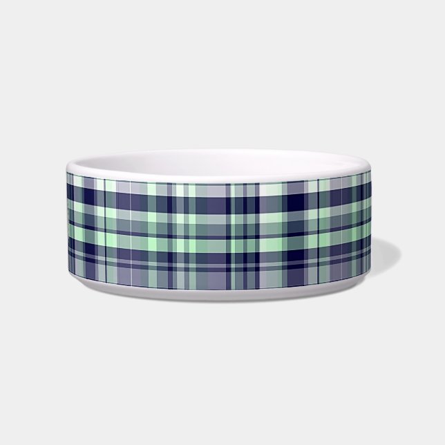 Écuelle Monnaie, Bleu Marine, Blancs Preppy Madras Plaid (Droite)