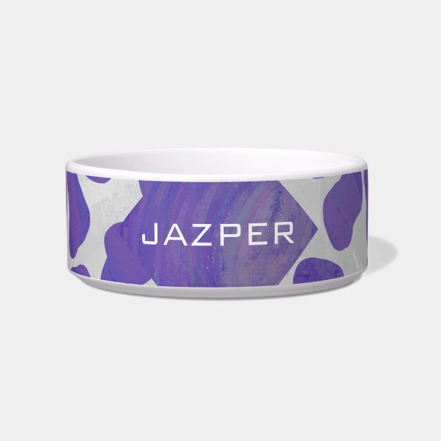 Écuelle Monogramme Dalmatien violet et blanc (Devant)