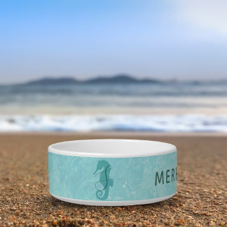 Écuelle Monogramme de cheval de mer tropical Nom de l'anim