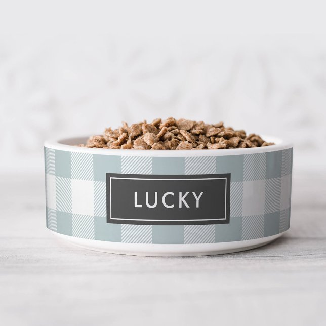 Écuelle Monogramme de contrôle du Buffalo Bleu | Couleurs  (Créateur téléchargé)