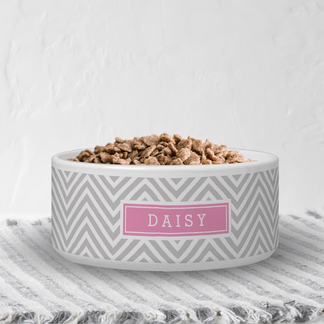 Écuelle Monogramme gris et rose au fromage (Créateur téléchargé)