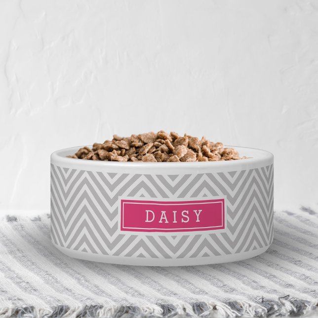 Écuelle Monogramme gris et rose au fromage (Créateur téléchargé)
