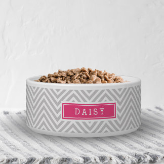 Écuelle Monogramme gris et rose au fromage