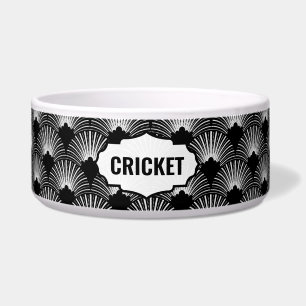 Écuelle Monogramme Motif Art déco noir et blanc