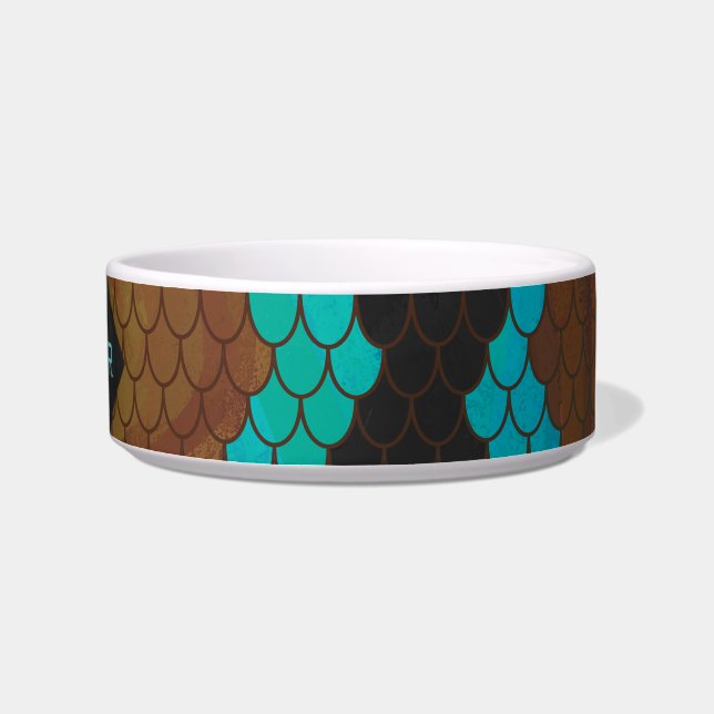 Écuelle Monogramme serpent impression Brown et Turquoise (Droite)