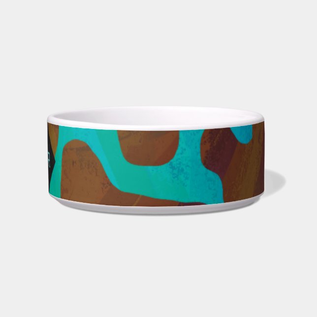 Écuelle Monogramme Vache Impression Brown et Turquoise (Droite)