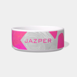 Écuelle Monogramme Vache Rose Chaud et Imprimé Blanc