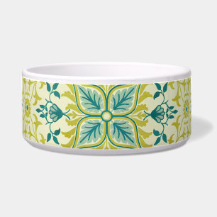 Écuelle Morris Jaune Turquoise Motif de Vigne et de Fleur
