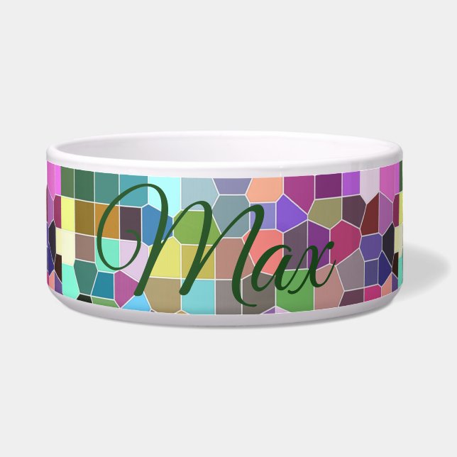 Écuelle Mosaïque de fleurs personnalisée (Devant)