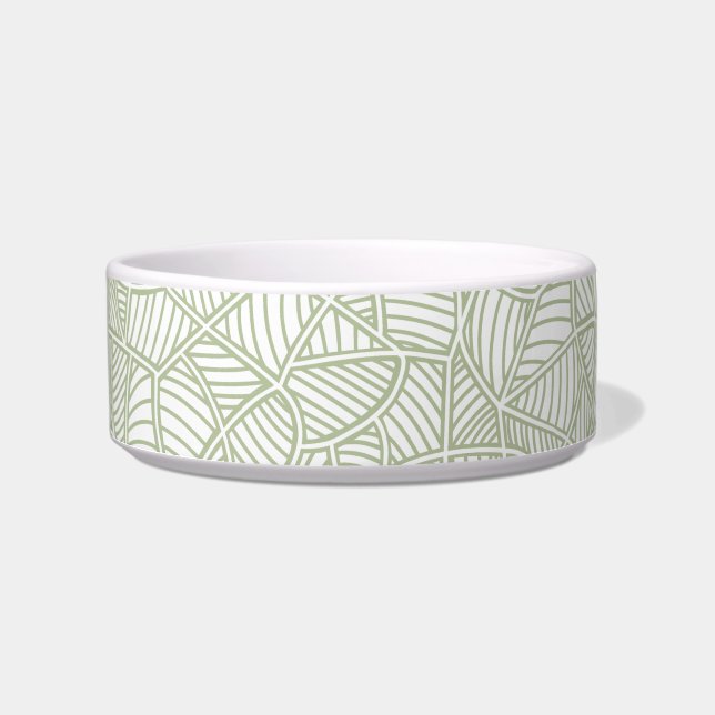 Écuelle Mosaïque feuille aléatoire vert pâle (Devant)