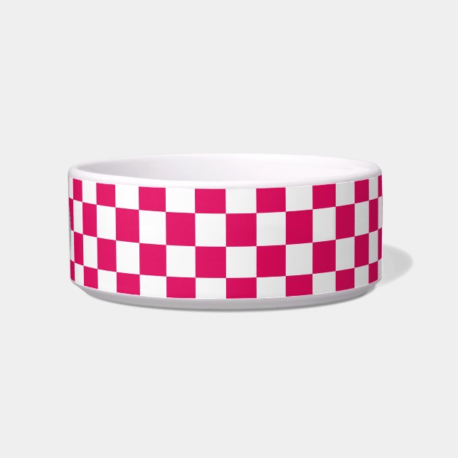 Écuelle Motif à carreaux framboise et blanc (Droite)