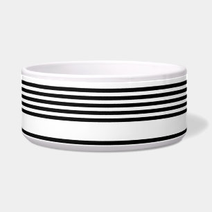 Écuelle Motif à cinq bandes noir et blanc
