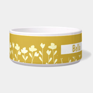 Écuelle Motif à fleurs d'or personnalisé nommé Floral