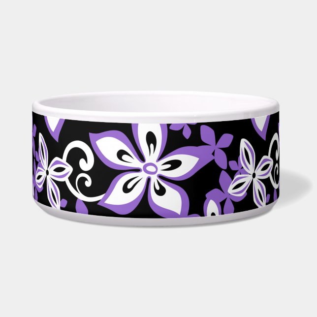 ÉCUELLE MOTIF ALOHA HAWAI NOIR/VIOLET (Devant)