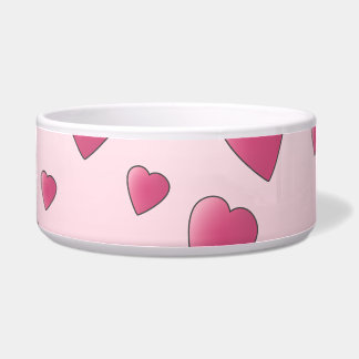 Écuelle Motif assez rose des coeurs d'amour