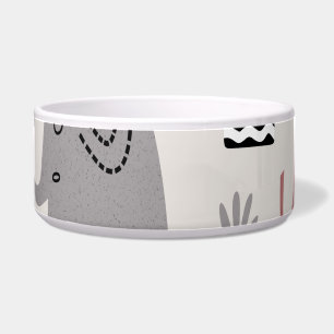 Écuelle motif avec des éléphants et des girafes mignons gé