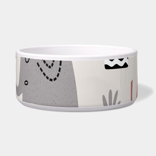 Écuelle motif avec des éléphants et des girafes mignons gé (Devant)