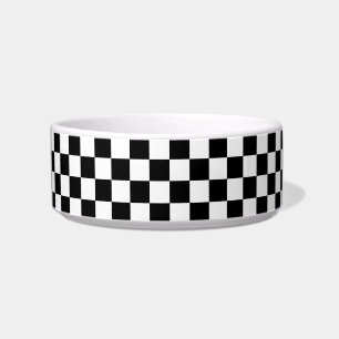 Écuelle Motif blanc de noir classique de damier