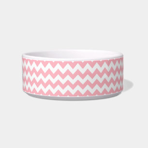 Écuelle Motif blanc rose Chevron Zig-Zag