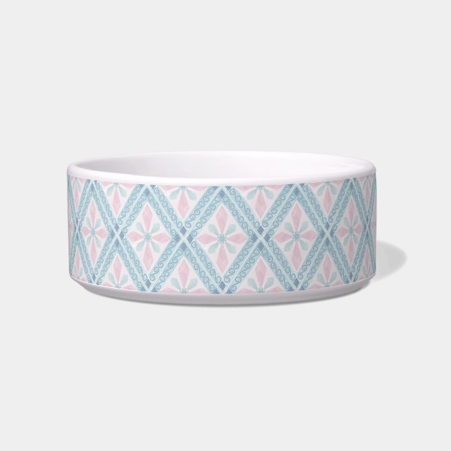 Écuelle motif bleu en forme de diamant (Devant)