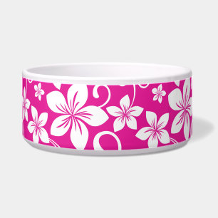 ÉCUELLE MOTIF BLUE HAWAI EN ROSE CHAUD