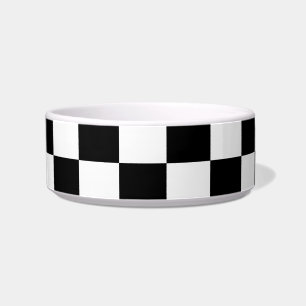 Écuelle Motif checkered noir et blanc