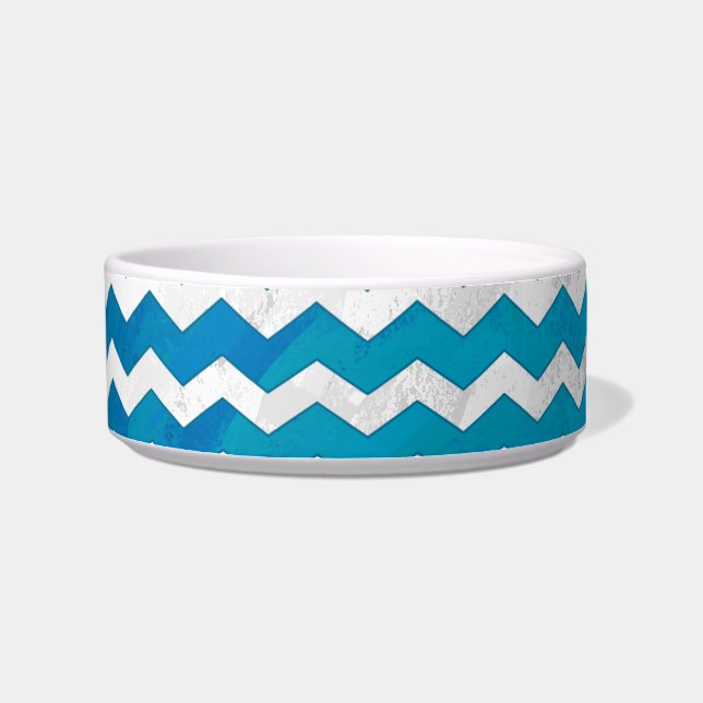 Écuelle Motif Chevron Bleu Océan (Droite)