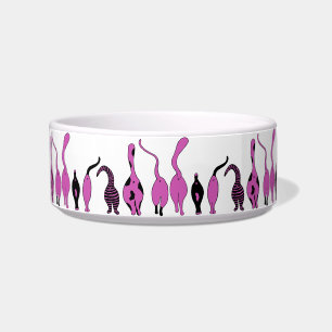 Écuelle Motif de boutons de chats violets