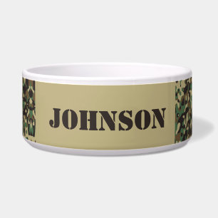 Écuelle Motif de camouflage de nom personnalisé